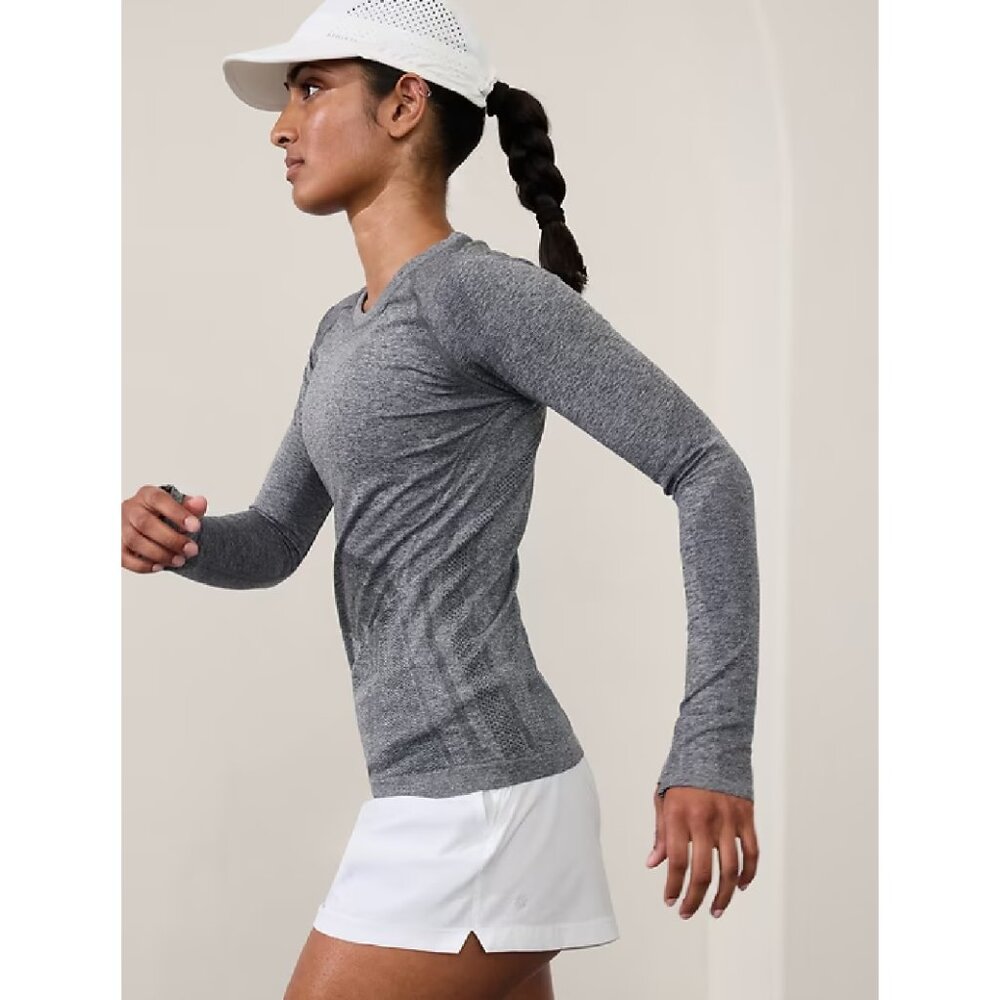 Athleta Momentum Seamless Heather Top